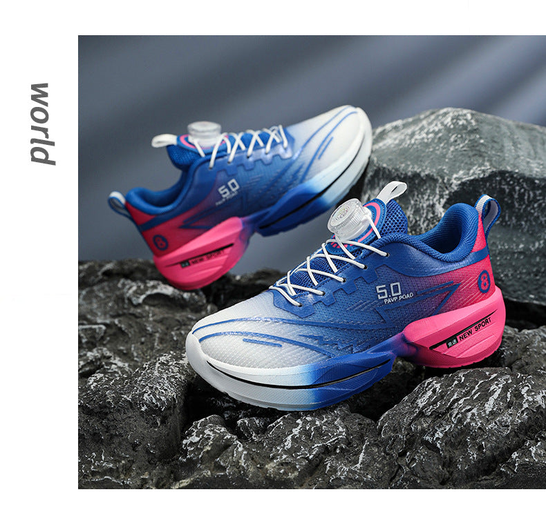 2025Summer New Boys' Shoes for Older Children Lightweight Shock-Absorbing Sports Shoes Mesh Breathable Professional Racing Running Shoes