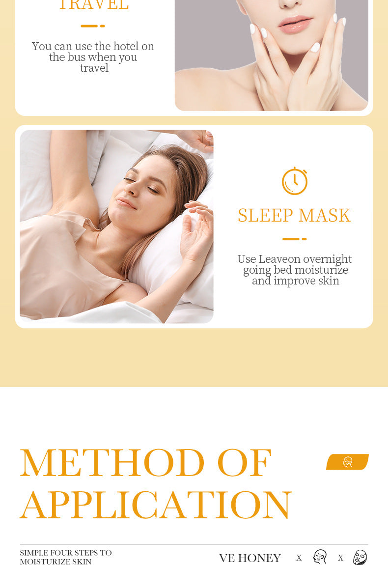 BIOAOUA Vitamin E Honey Mask Hydrating Moisturizing Repair Brightening Mask Wholesale 10 Pieces