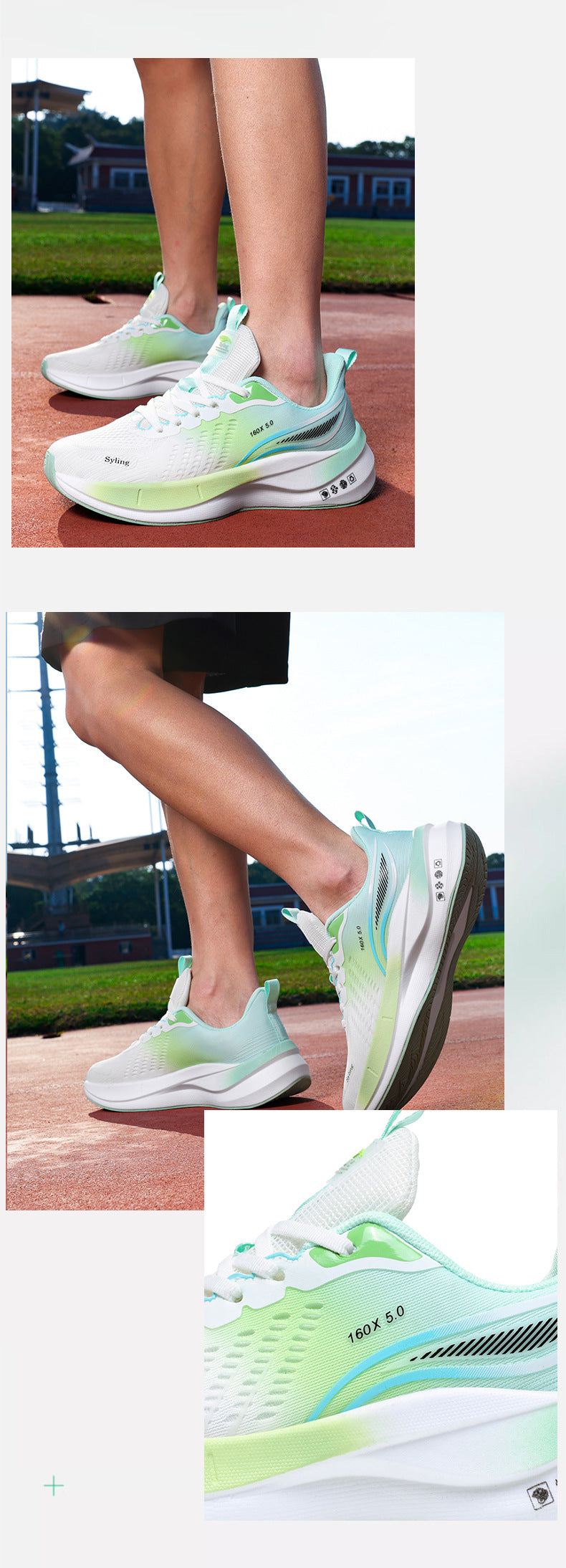 Carbon Plate Ultra-Light Jacquard Breathable Running Shoes Couple Style Sports Shock Absorption Body Test Student Outdoor Racing Men