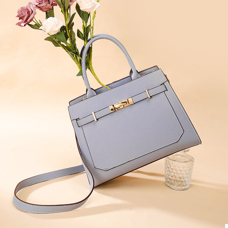 New Fashion Trendy Textured Kelly Bag for Women, Simple and Versatile European and American Style, Shoulder, Crossbody, and Handbag