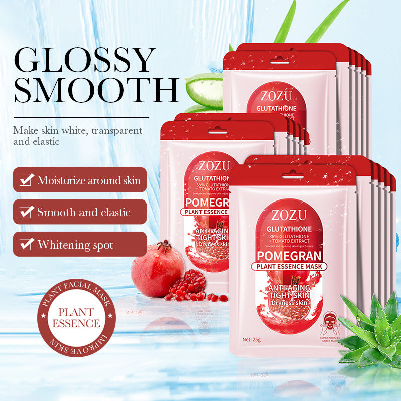 Cross-border Plant Face Mask25g ZOZU Hydrating and Moisturizing Red Pomegranate Nourishing Export Manufacturer Wholesale
