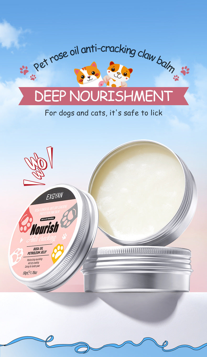 宠物护爪膏 EXGYAN 玫瑰花油防干裂护爪霜 跨境外贸批发