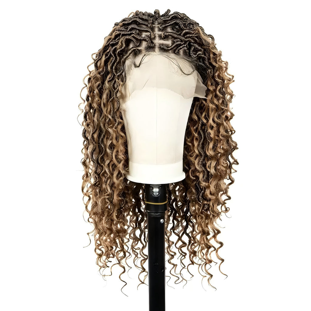 Wholesale Cross-Border E-commerce Hot-Selling Full Lace New Style Concubine Headpiece Goddess Locs Braids Wig