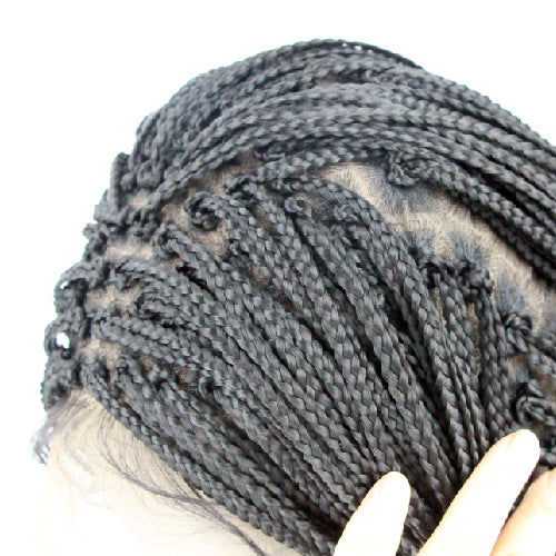 14 inch 360 Single Full Lace Braided Wigs for Black Women