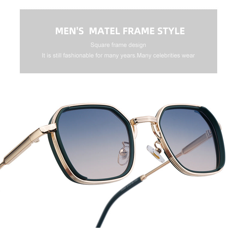 2025New European and American Fashion Square Frame Sunglasses for Men, Simple and Stylish Wholesale Sunglasses for Men sunglasses