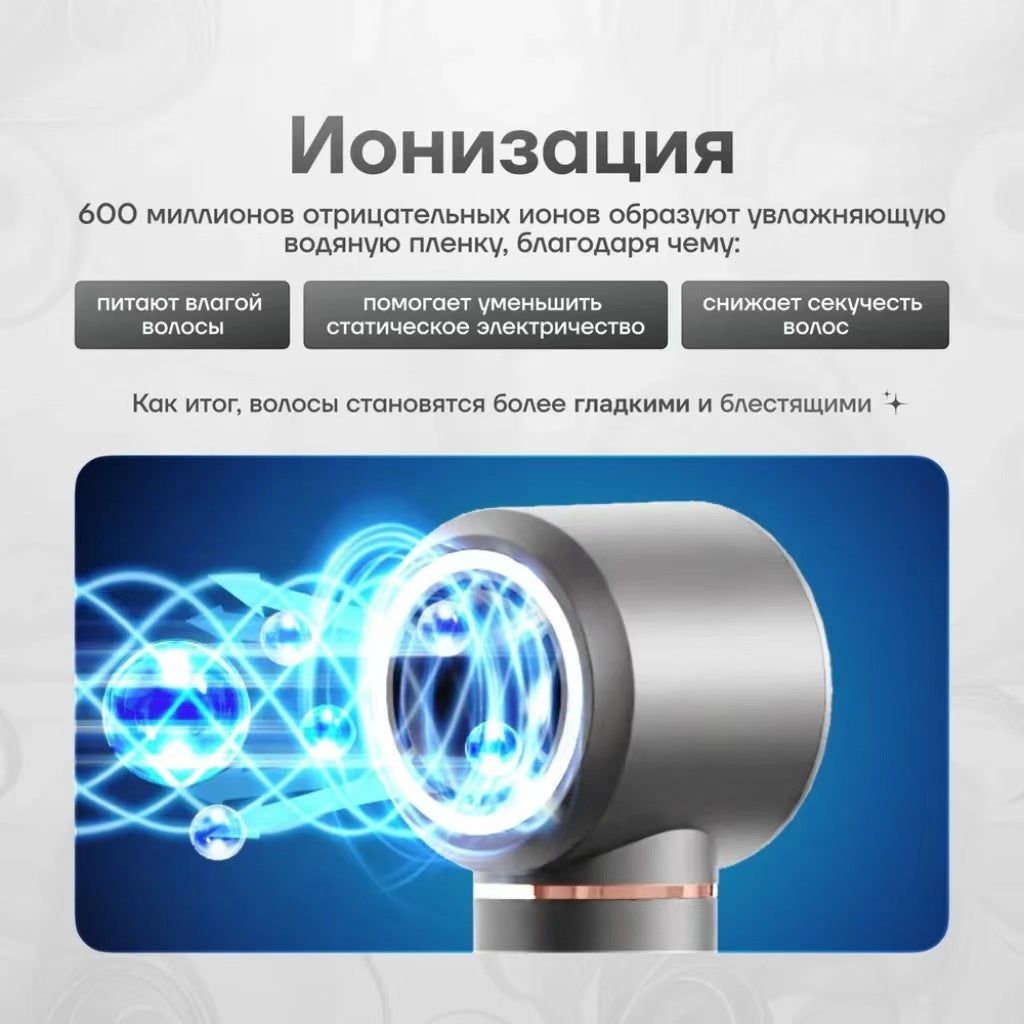 Фен多功能5合1热风梳卷发棒造型高功率高速护发负离子吹风机