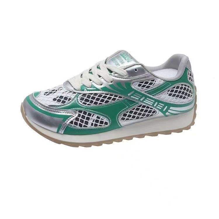 German Training Shoes Women's Shoes2025Spring New Casual Sports Running Shoes Lightweight Forrest Gump Shoes Versatile White Sneakers Mesh Shoes