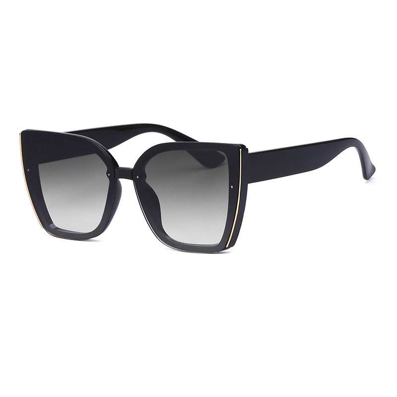 Internet Celebrity Cat Eye Large Frame Sunglasses for Women Fashion Trend UV Protection Sunglasses Korean Style Glasses sunglasses
