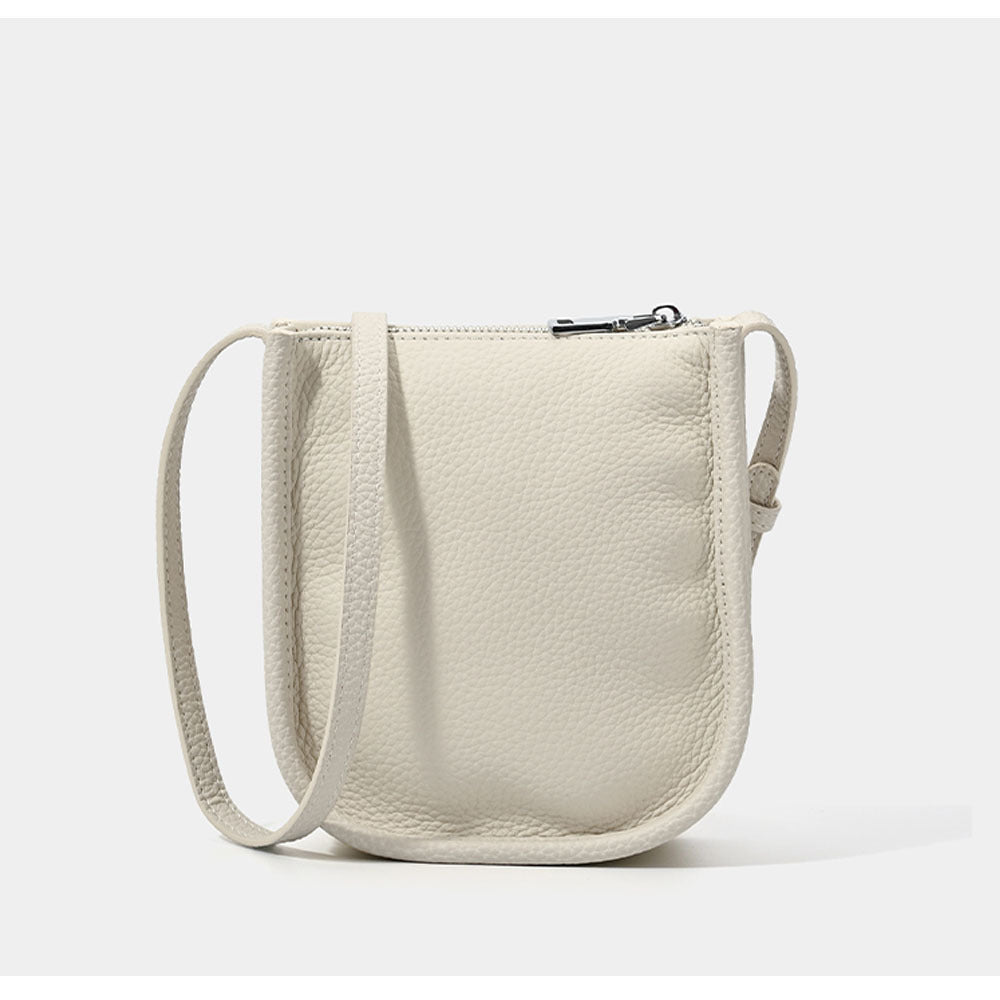 Genuine Leather Phone Bag Niche Fashion Small Bag for Women High-end Casual Simple Versatile Portable Shoulder Crossbody Bag