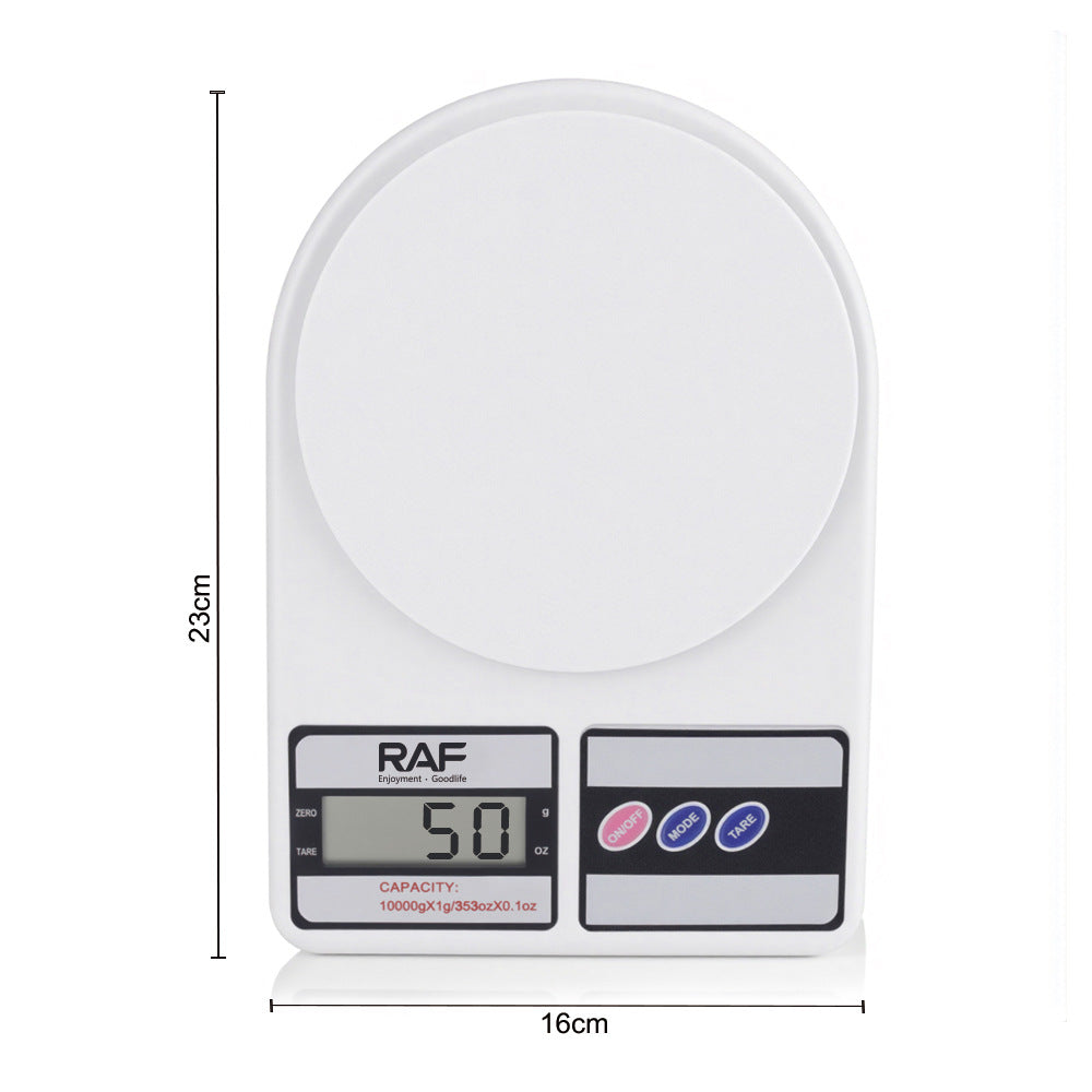 RA  Stainless Steel Kitchen Scale Household LCD Display Multi-Unit Conversion Tare Function Waterproof Auto-Off