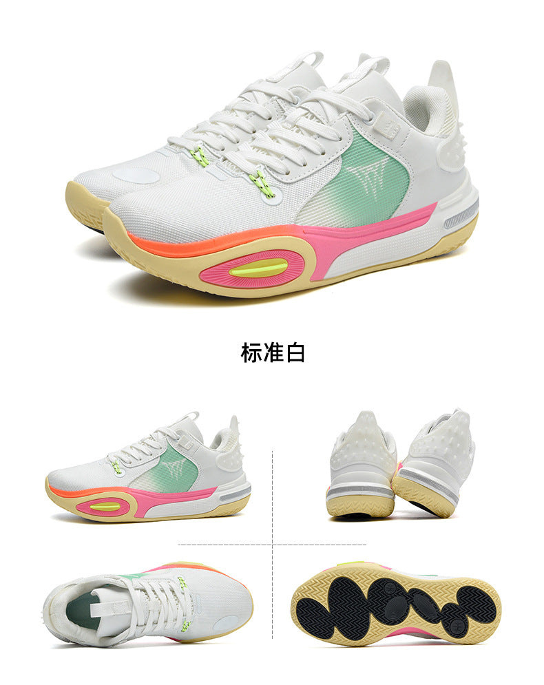 Men's and Women's Low-top Breathable Mesh Basketball Shoes Shock-absorbing Lightweight Student Trendy Couple Sports Shoes Dropshipping