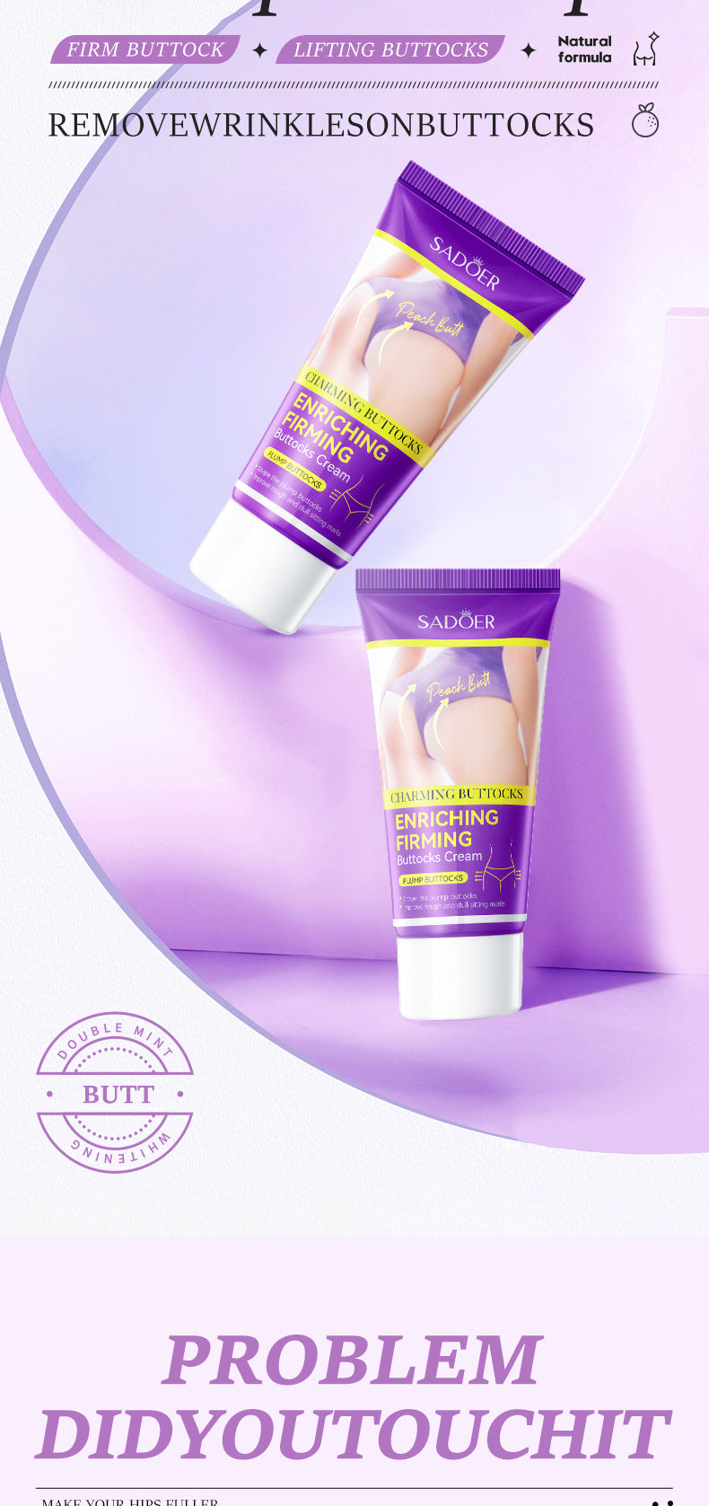 Full English Beauty Butt Cream60g SADOER Plump and Lift Butt Body Care Products  Wholesale