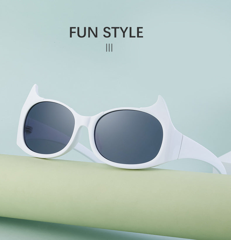 Personality Y2K Cat Eye Sunglasses Women's European and American New Trendy ins Street Style Sunglasses for Men Wholesale