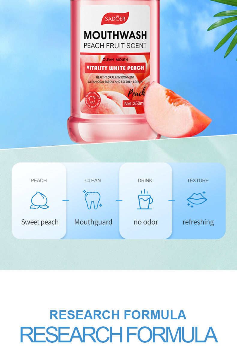 All English Mouthwash250ml  SADOER Peach Mint Lemon Oral Care  Foreign Trade Wholesale
