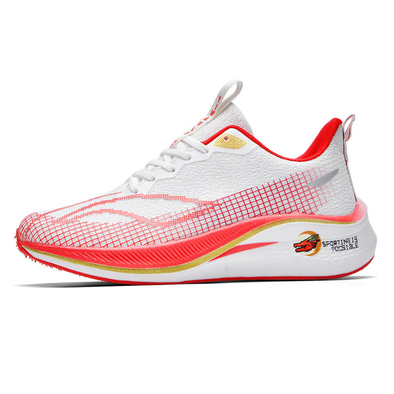 2025Spring and Summer New Style Flying Electric4C Professional Racing Shock Absorption Casual Non-slip Sports Shoes Ultra-light High Elasticity Men and Women Running Shoes