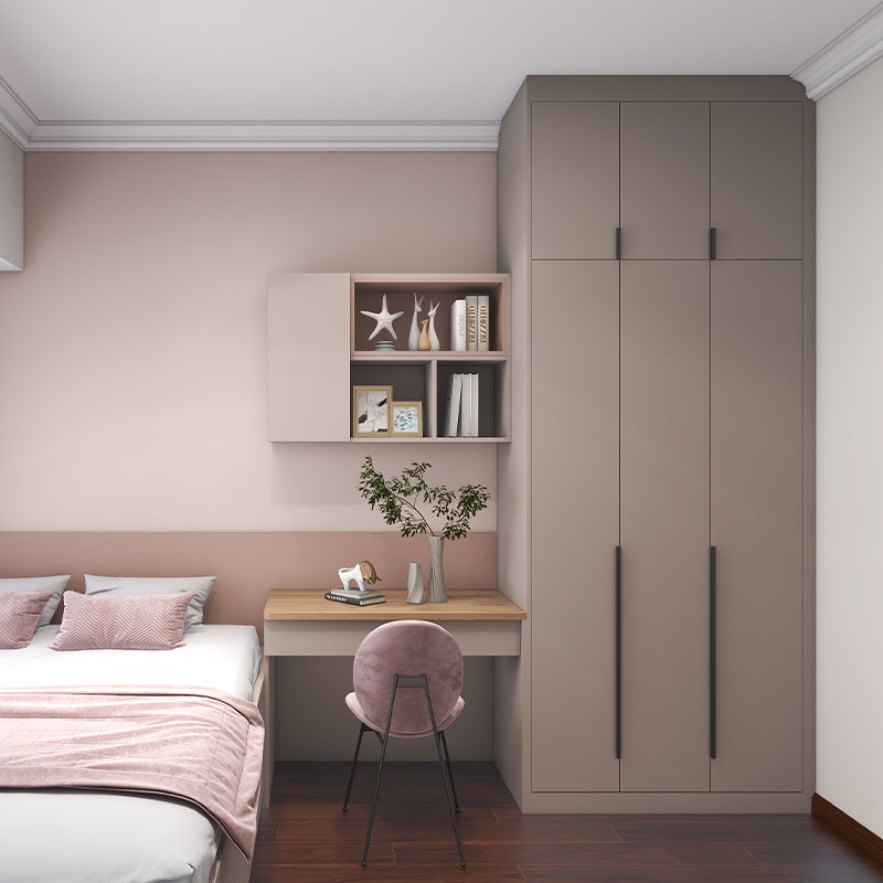 Custom Whole House Wardrobe Bedroom Cream Style Princess One-Door-to-Top Wardrobe Wine Cabinet Entryway Shoe Cabinet Custom Cloakroom