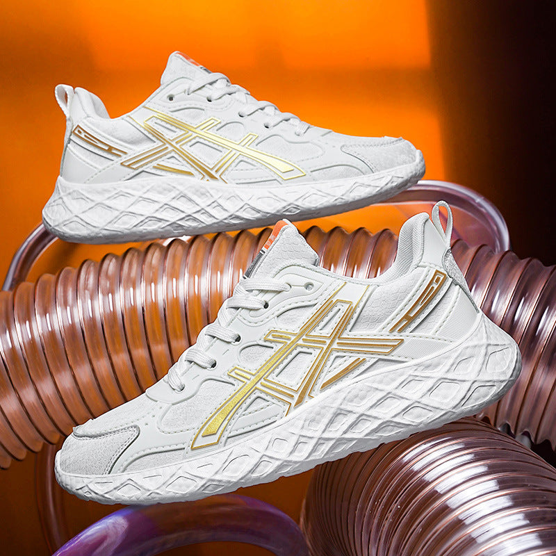 Men's Shoes2025Spring and Summer New Popcorn Soft Bottom Mesh Breathable Sports Shoes Casual Lightweight Shock Absorption Running Shoes