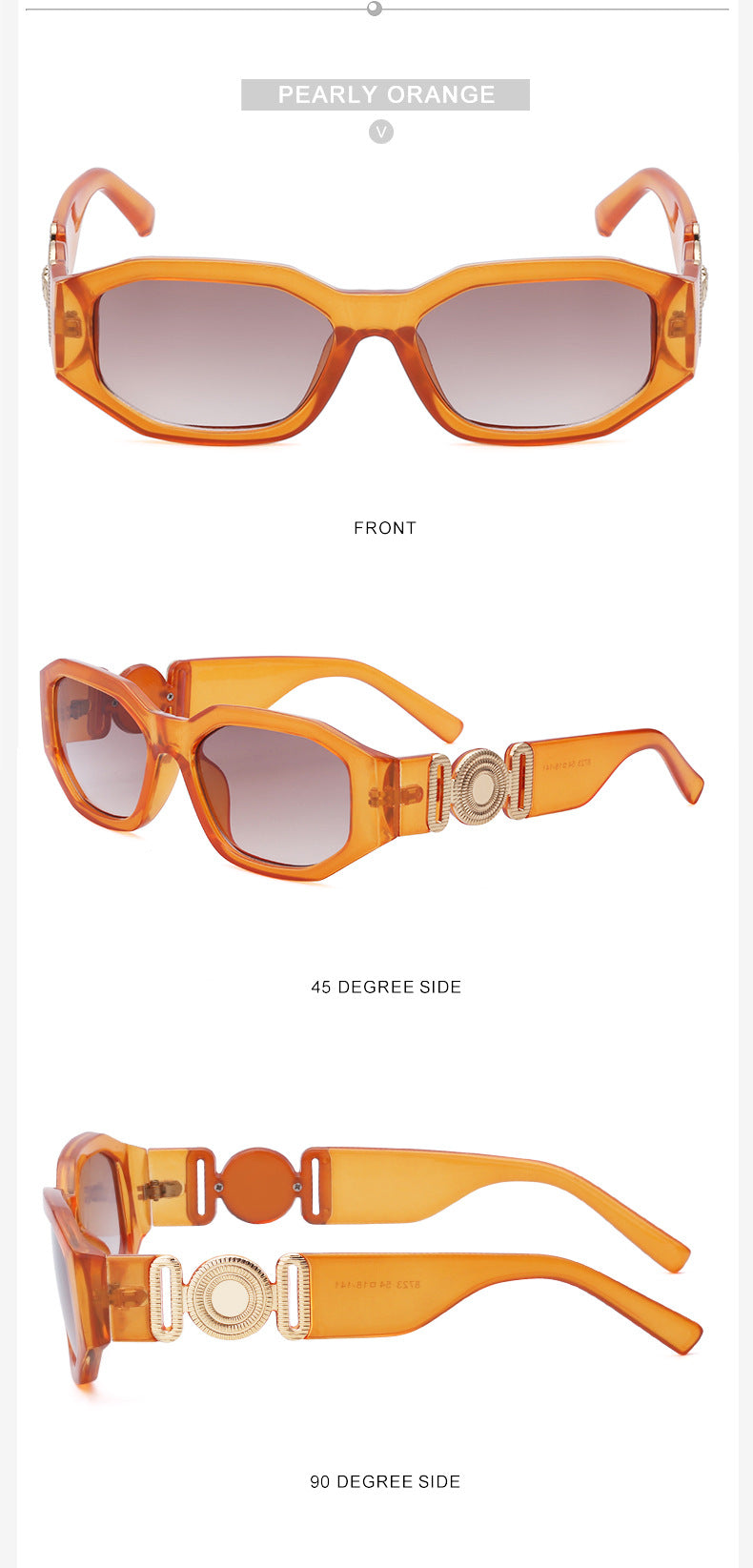 2025New Small Square Frame Sunglasses European and American Trendy Head-Shaped Polygonal Glasses Small Frame Sunglasses for Men