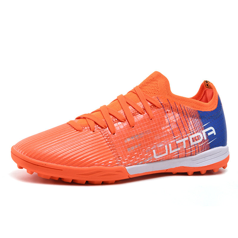 C Luo Professional High-Top Soccer Shoes Male AG Long Spike Youth Student Campus Competition Training Sneakers