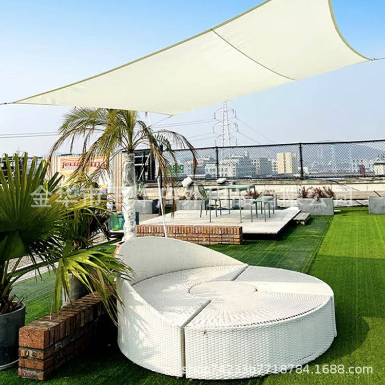 Sunshade canvas210D Outdoor Camping Sunshade Portable Sun Protection Rainproof Canopy Outdoor Awning Courtyard Pool Sunshade Sail