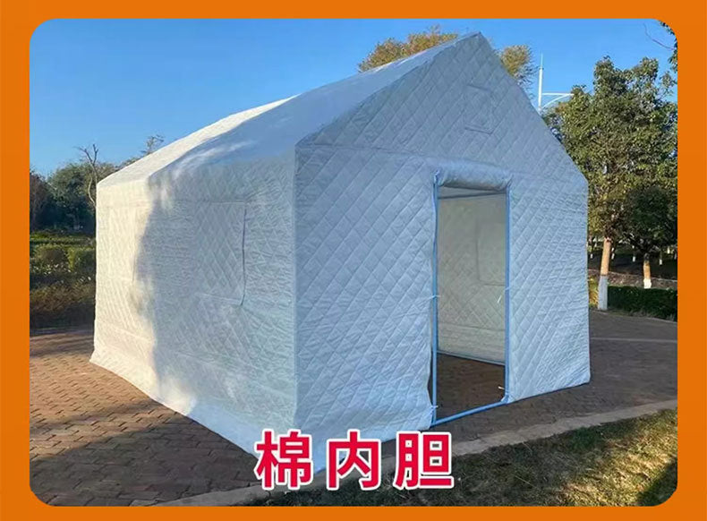 Emergency Earthquake Relief Tent Standard Civilian Thickened Cotton12㎡Construction Rain Shelter Outdoor Rescue Emergency Frame