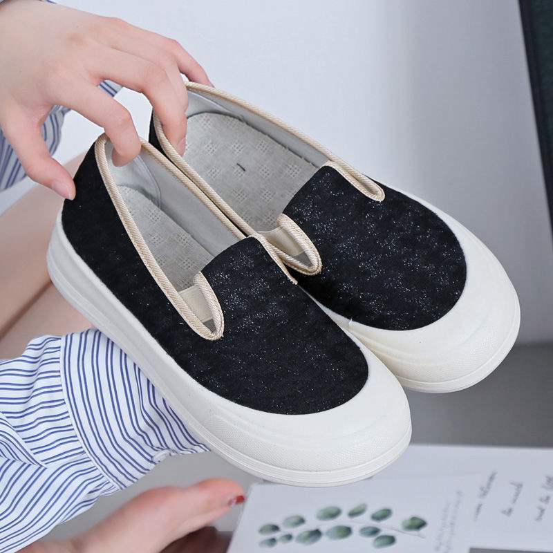 Lightweight Canvas Shoes for Women Casual Shoes2025Spring and summer breathable lace fisherman shoes versatile ultra-soft slip-on