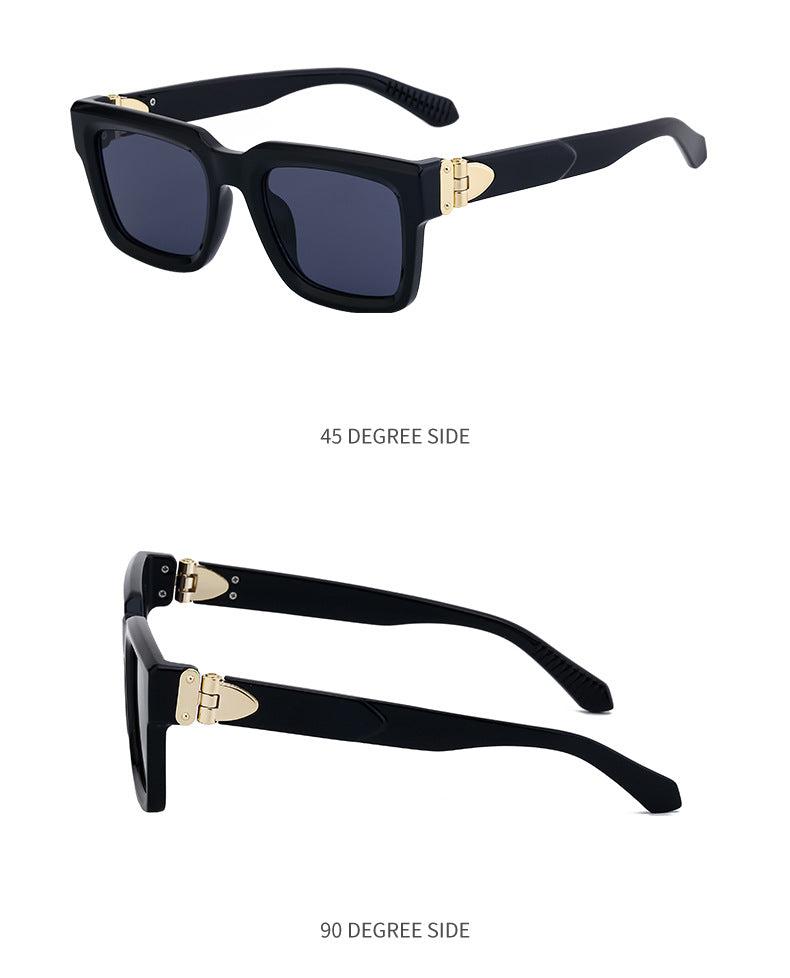 2025 New European and American Style Square Frame Sunglasses for Men High-end Feel 0k Rich Man Sunglasses Men Trendy sunglasses