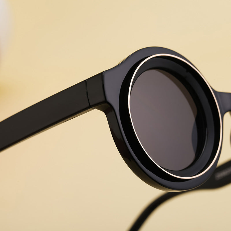 Sunglasses European and American Fashion Round Frame Sunglasses Men's High-end Sunglasses Men's Wholesale sunglasses