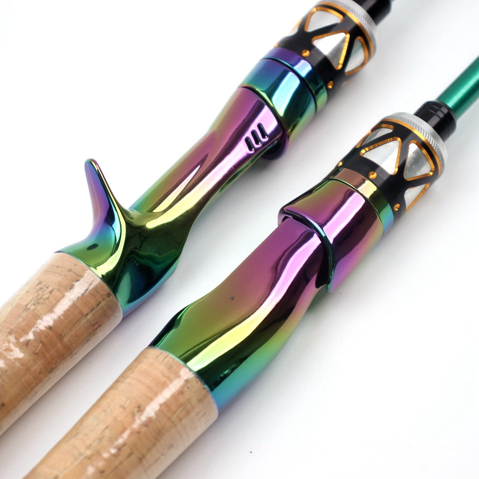 E-commerce Ultra-short Carbon Fiber Shrink UL Portable Lure Rod Electroplated Telescopic Stream Lure Rod