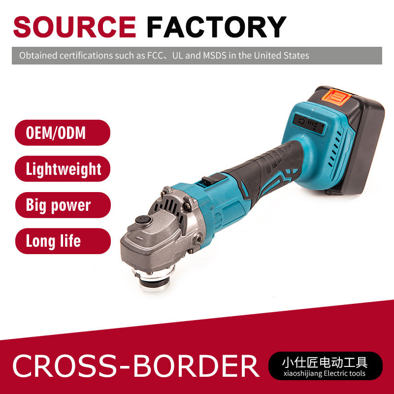 One Battery One Charger Plastic Box Angle Grinder Cross-Border Foreign Trade Amazon Model Handheld Brushless High-Power Angle Grinder Dropshipping