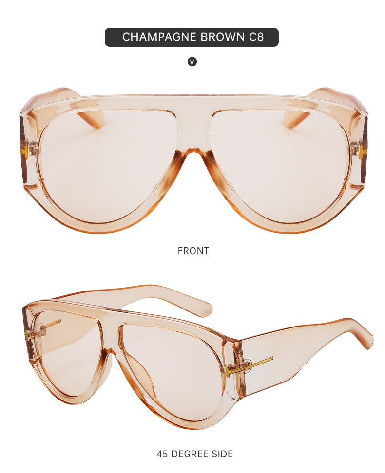 Large Frame Toad Sunglasses for Women Trendy European and American New Fashion Full Frame Sunglasses UV Protection Sun Glasses sunglasses