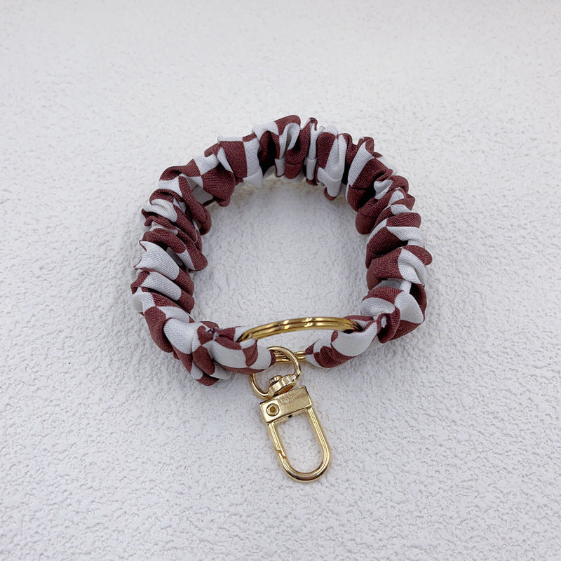 Pleated Large Intestine Phone Chain Hanging Ring Wrist Strap Fat Intestine Short Chain Lanyard Jewelry Keychain