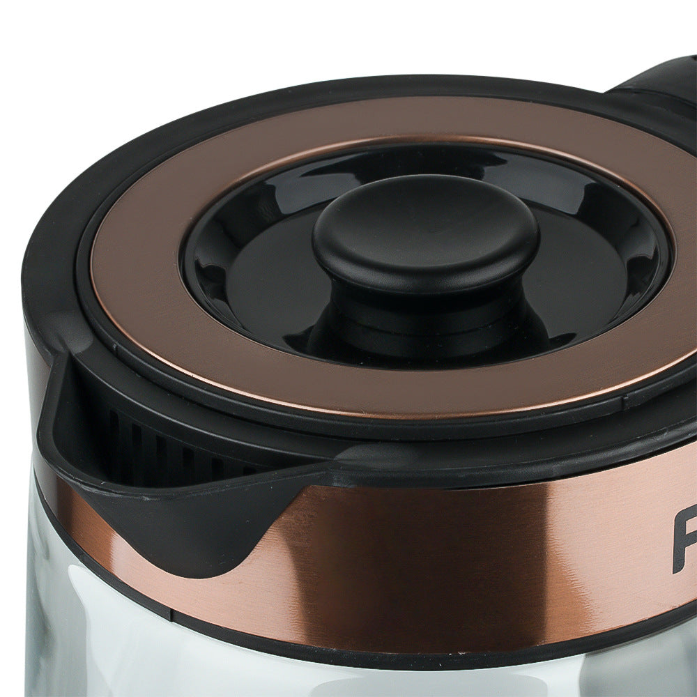 RAF European Standard Double-Layer Electric Kettle High Borosilicate Glass Blue Light Steam Teapot Health Multi-Functional