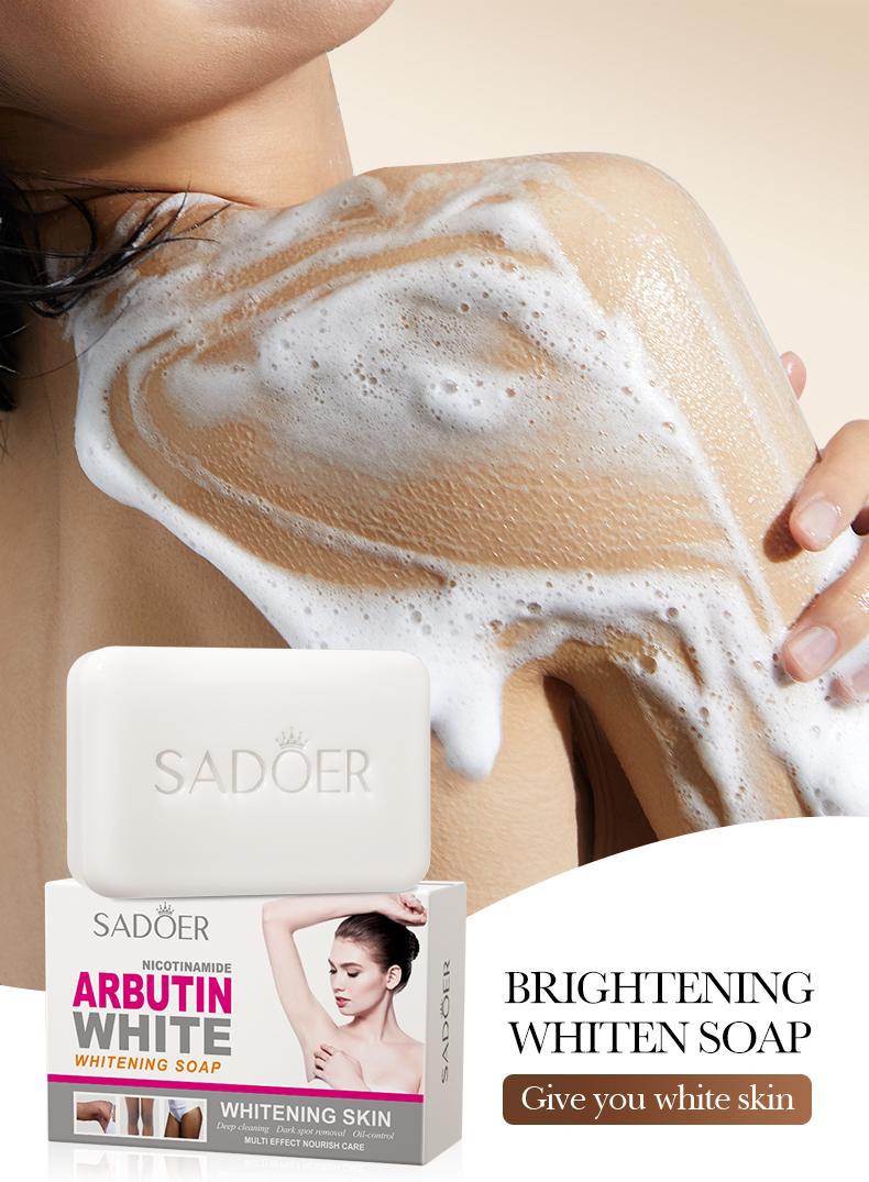 Full English Kojic Acid Whitening Soap100g SADOER Clean Bathing Facial Soap Handmade Soap  Wholesale