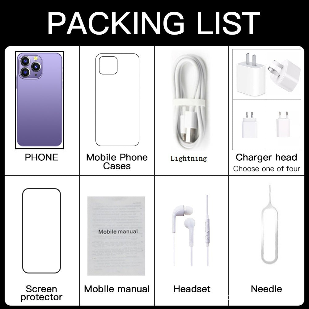 Xidian New Model Exclusive Supply i14promax True4G 3+64G Android6.7Large Screen Smartphone