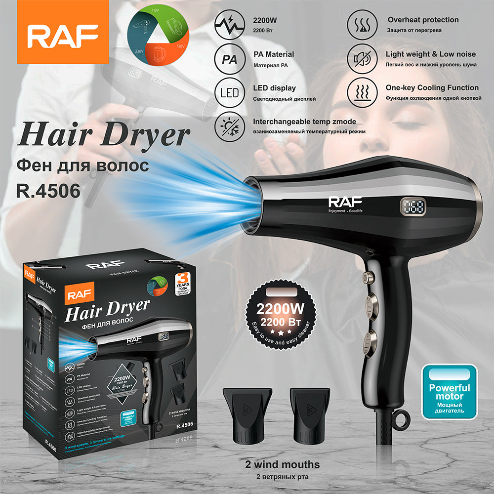 RAF European Standard2200W Hot and Cold Air Hair Dryer High Power Household Hotel Hair Dryer Electric Hair Dryer4506