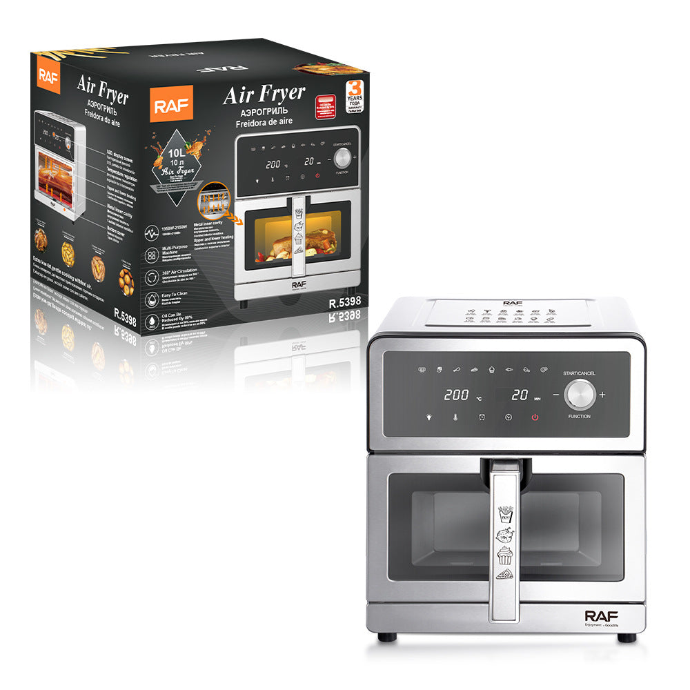 RAF European Standard Air fryer with visible smart touchscreen, oil-free R5398Multifunctional Household Deep Fryer10L
