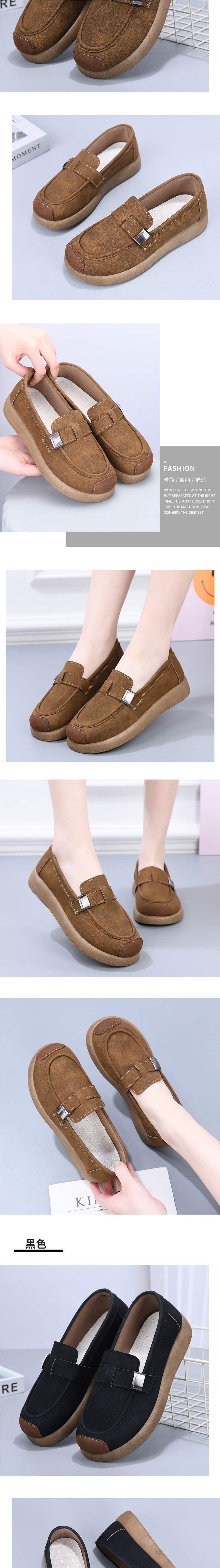 2025New Birkenstock Shoes for Women, Old North Cloth Shoes, Non-Slip Breathable Soft Sole, Non-Slip Mom Shoes, Spring Single Shoes
