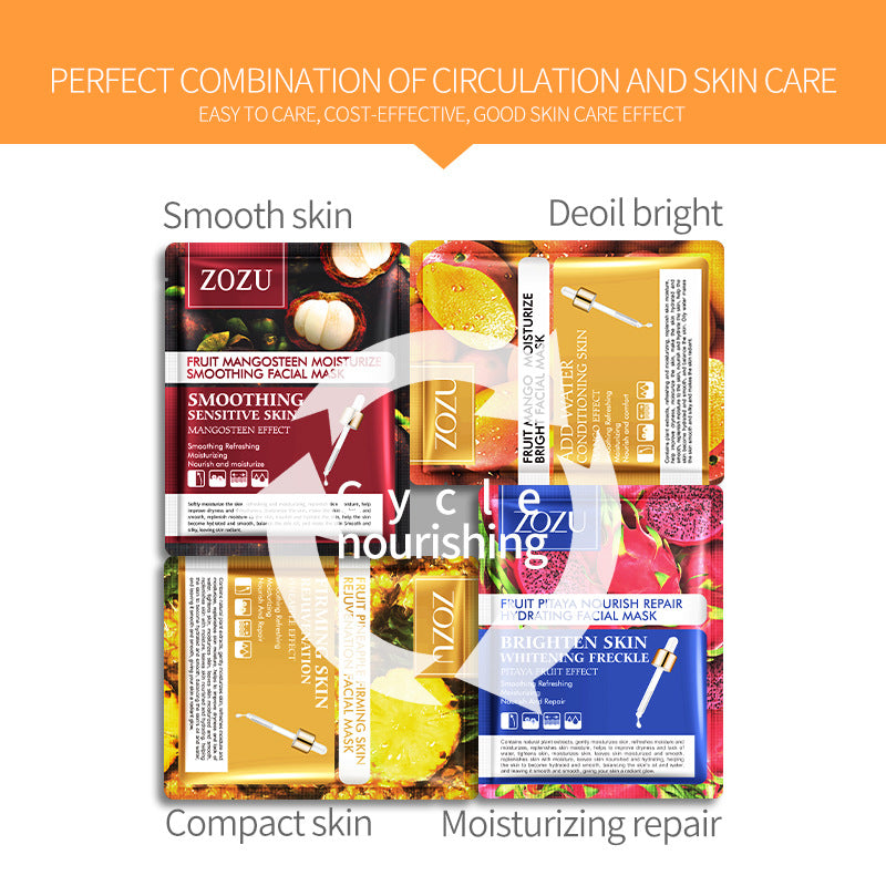 Cross-border Plant and Fruit Face Mask25g  Red Pomegranate Mango Oligopeptide Moisturizing Mask Export Manufacturer Wholesale