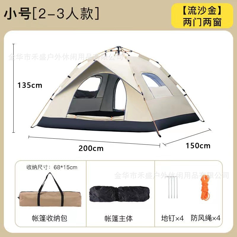 Tent Outdoor Portable Folding Automatic Camping Quick Open Sun Protection Thickened Rainproof Tent Full Set Wholesale