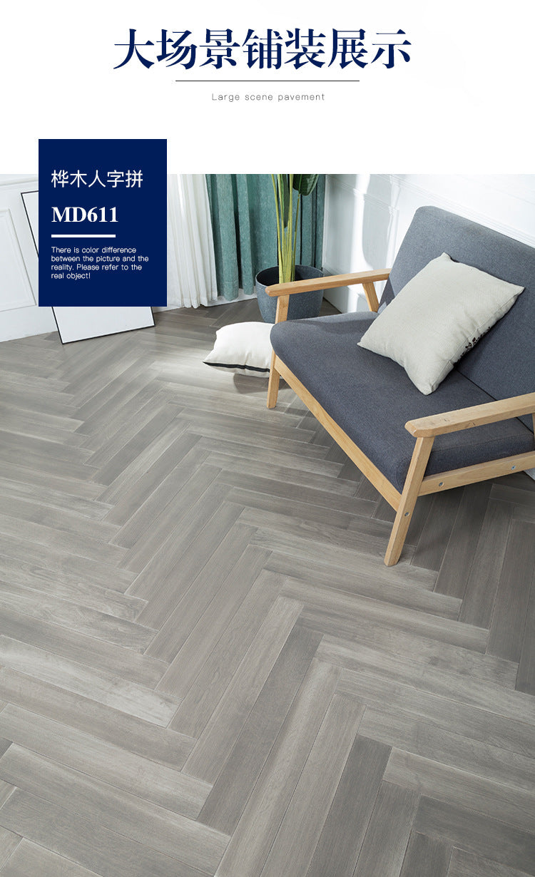 In-stock wholesale with on-site installation Herringbone Locking Floor Heating New Three-Layer Solid Wood Flooring Oak Black Walnut Flooring