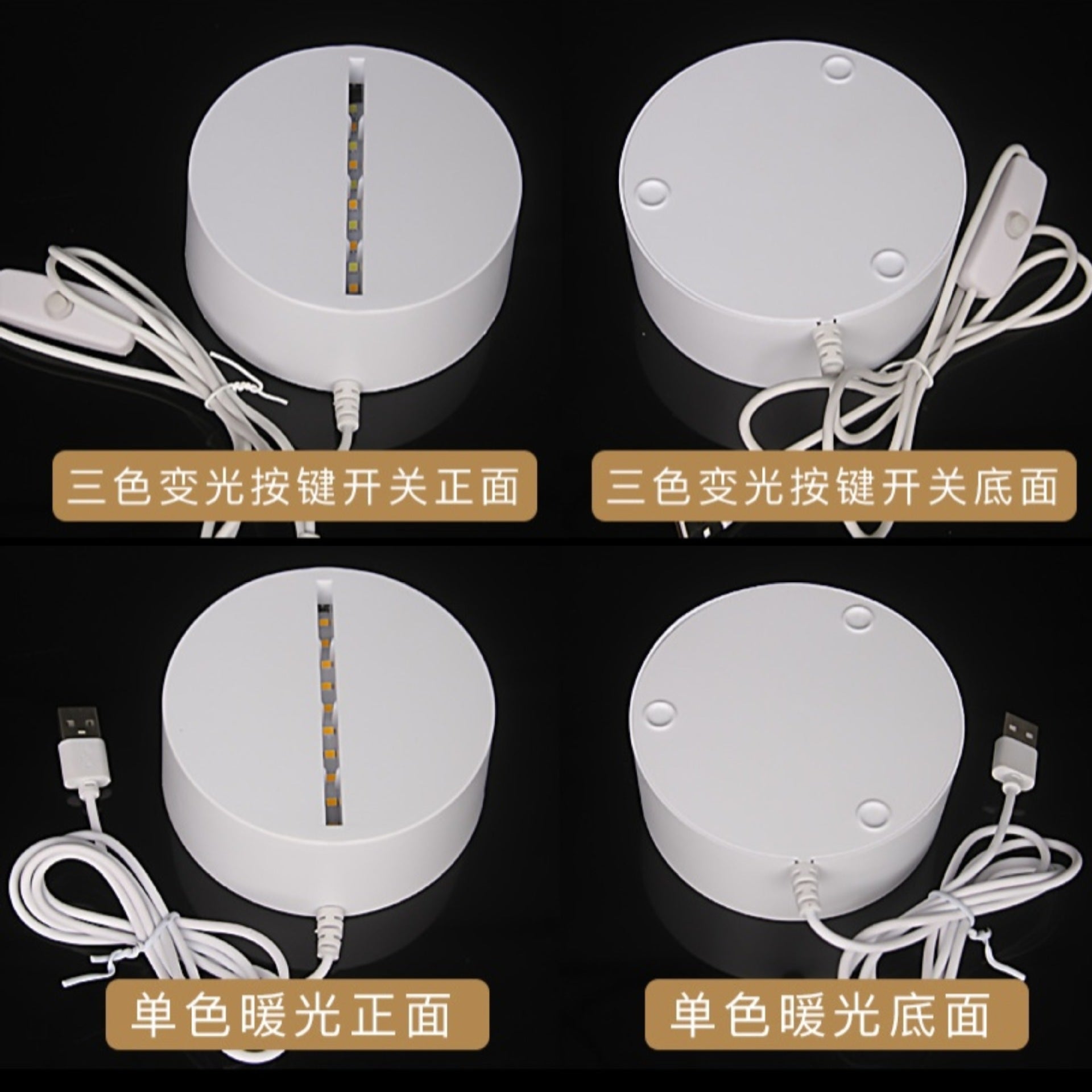 3D Night Light Acrylic Colorful Touch Remote Control Atmosphere Light Wholesale Dropshipping Creative Small Gift Factory