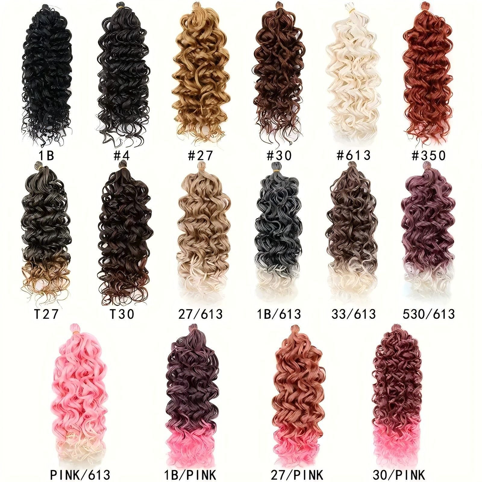 European and American Style Wig Hawaiian Curl Crochet Hair Hawaii Ocean Wave Braiding Hair20in90g