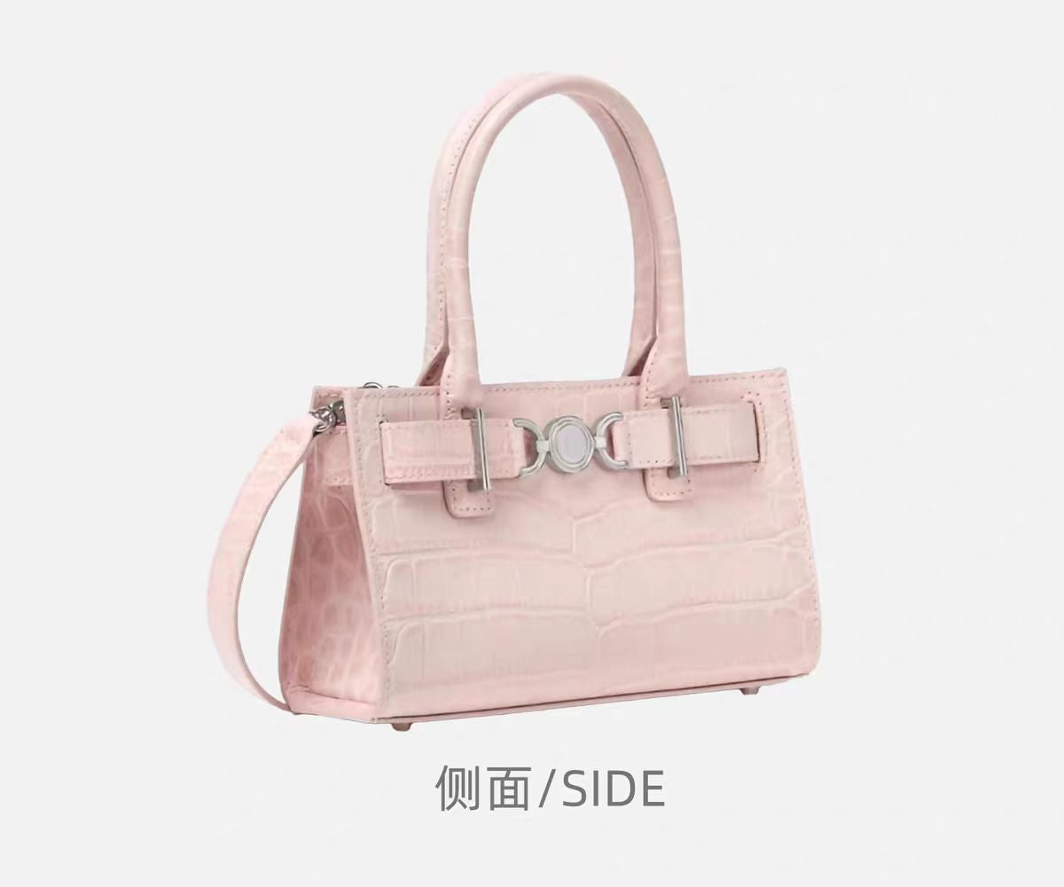 Let Me Shine Zhao Lusi Xu Yan Same Style Punch Bag2025New crocodile leather pattern handbag single shoulder crossbody bag