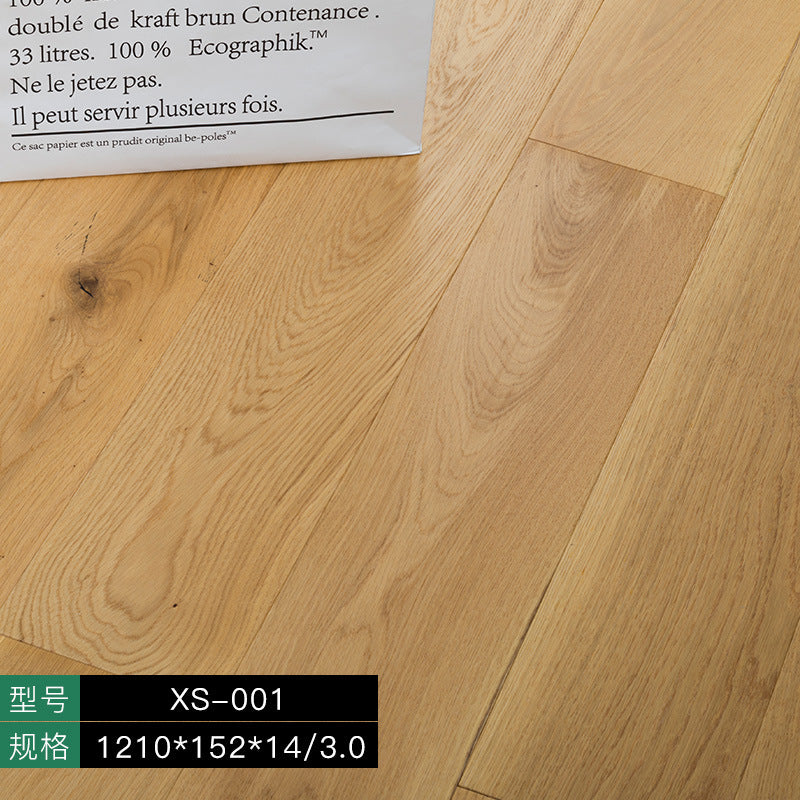Door-to-Door Installation Old Three-Layer Large Board Pure Three-Layer Solid Wood Floor Oak Log3.0-4.0mm Underfloor Heating