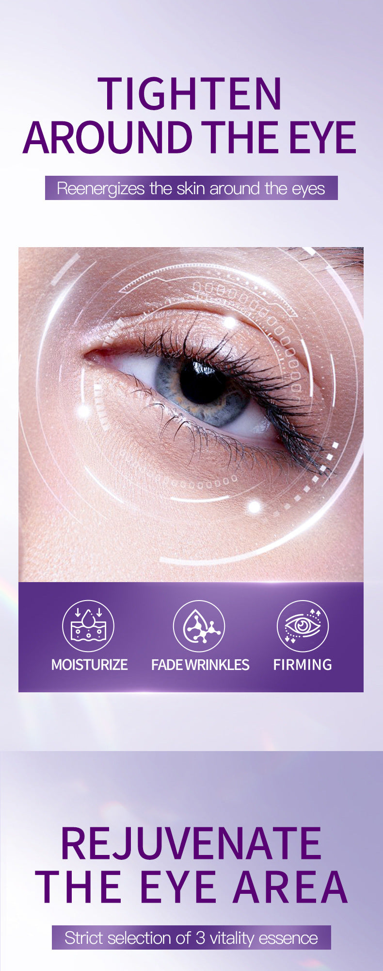 Collagen Snake Venom Peptide Freeze-Dried Eye Mask BIOAOUA Moisturizing and Nourishing Eye Mask Cross-Border Wholesale