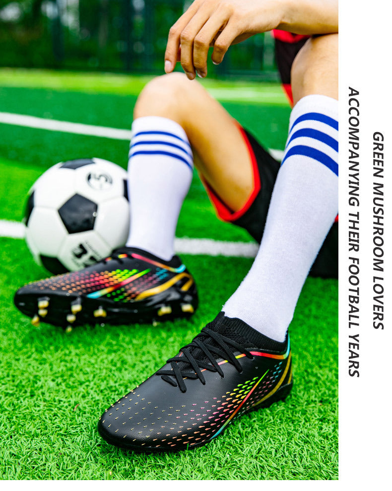 New Style Spike Soccer Shoes for Men, Students, Adults, Grass Training Long Spike Non-Slip Professional Competition Football Shoes