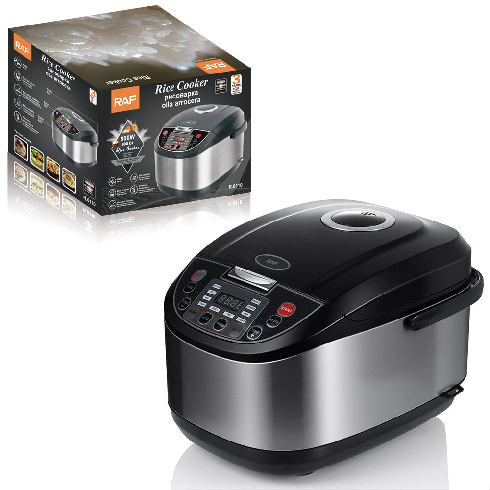 RAF European Standard Rice Cooker Smart6L Fully Automatic Health-Preserving Household Stainless Steel Rice Cooker Multi-Functional900w