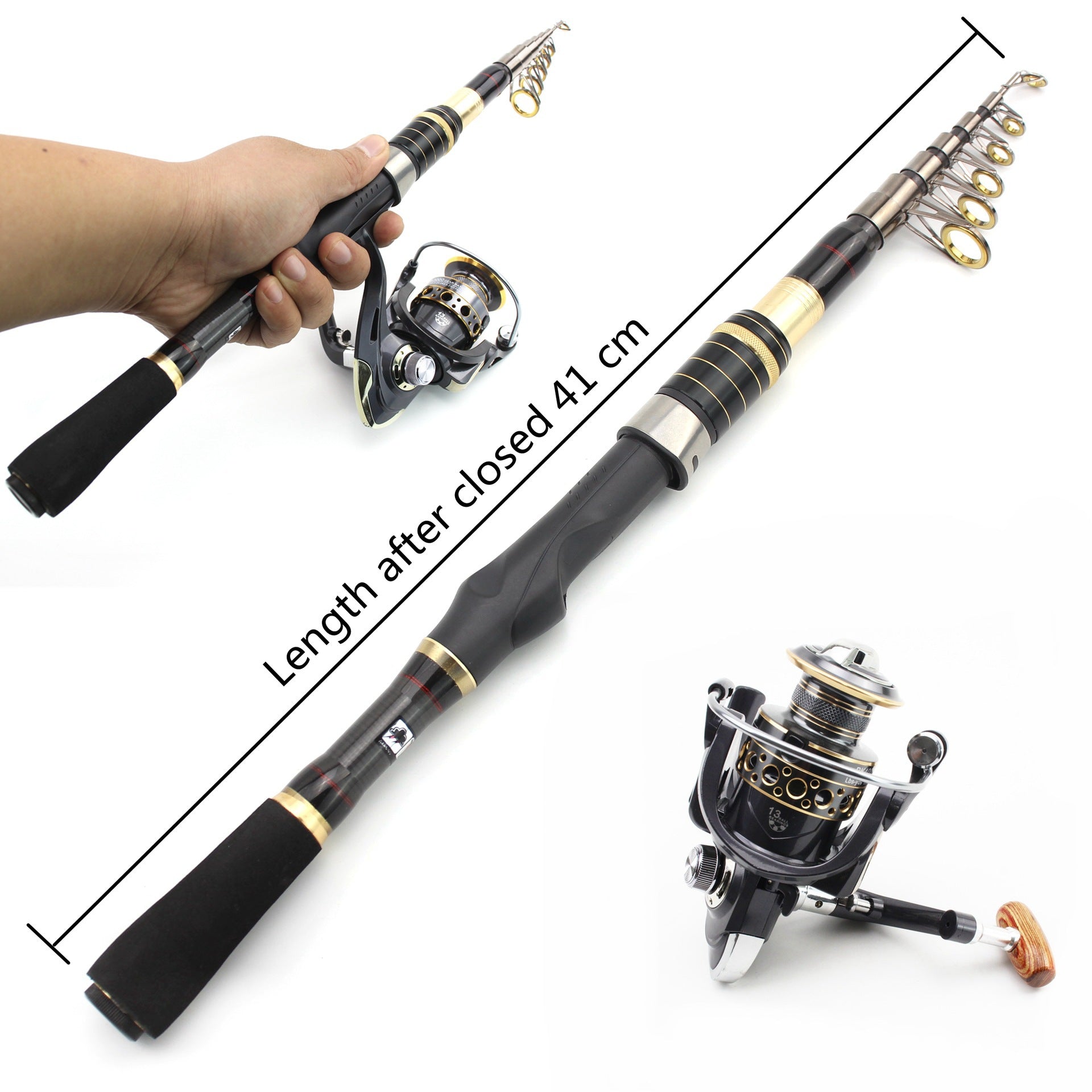 2.1Mi Xiao Hai Rod Set Ultra Short Telescopic Fishing Rod Spinning Reel Combo Amazon FBA Overseas Warehouse Fishing Gear