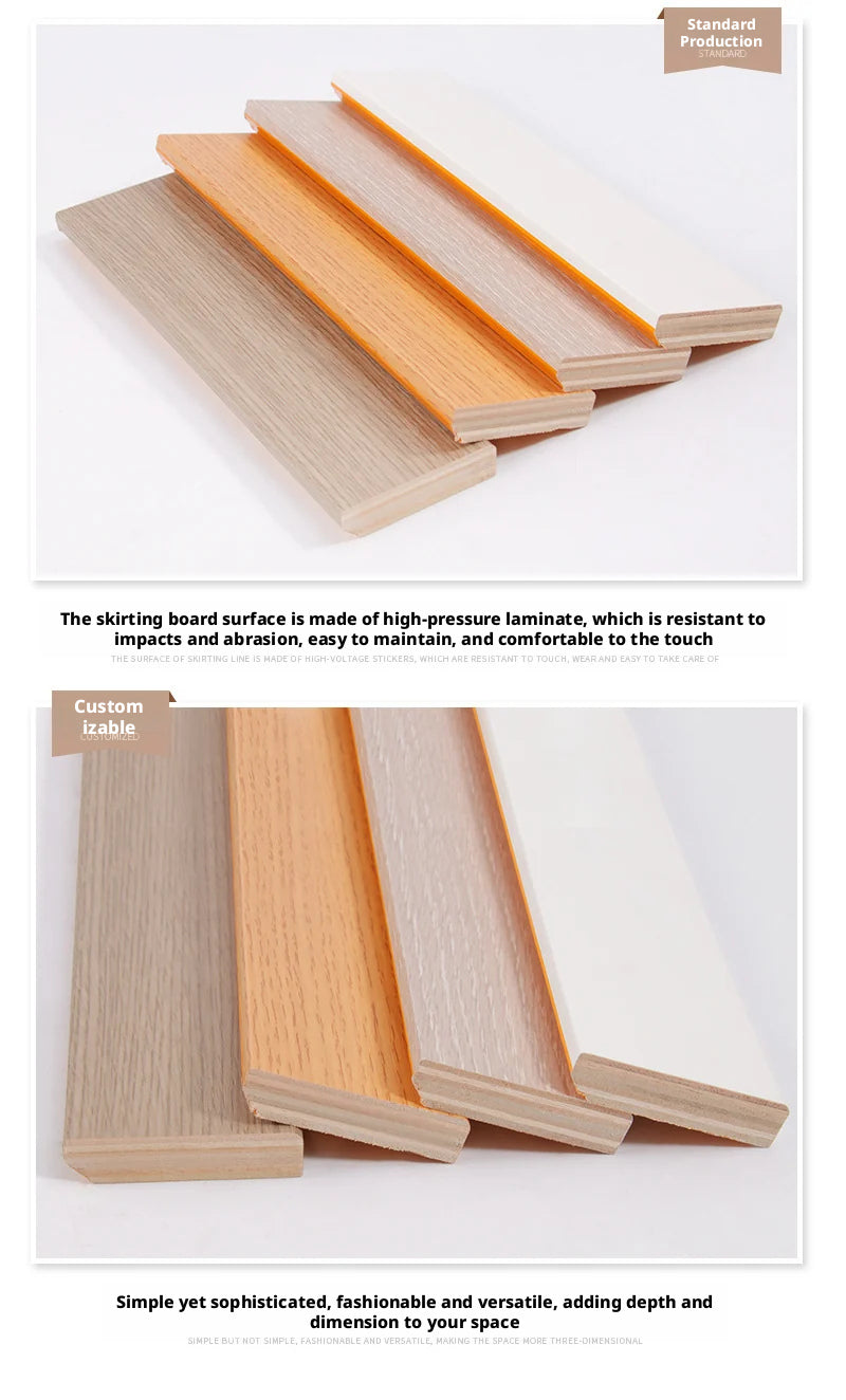 7 Solid wood skirting board6New Chinese-style baseboard12Universal wall corner trim for home decoration and hotel projects